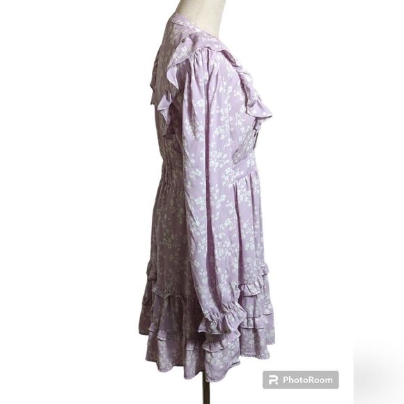 By The Diner Lilac Purple Ruffle Dress - Picture 3 of 6